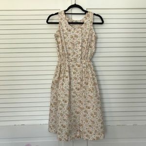 VINTAGE floral midi dress